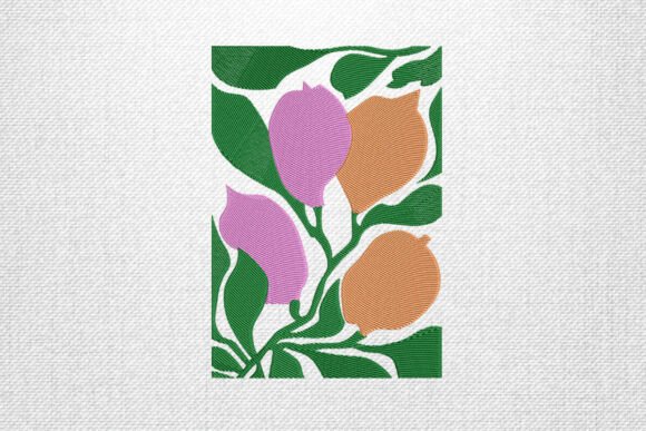 Abstract Floral Block: A Whimsical Embroidery Delight