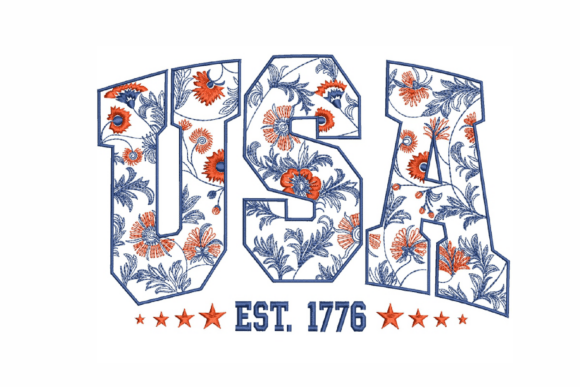 Bold and Patriotic: USA, Independence Day Embroidery