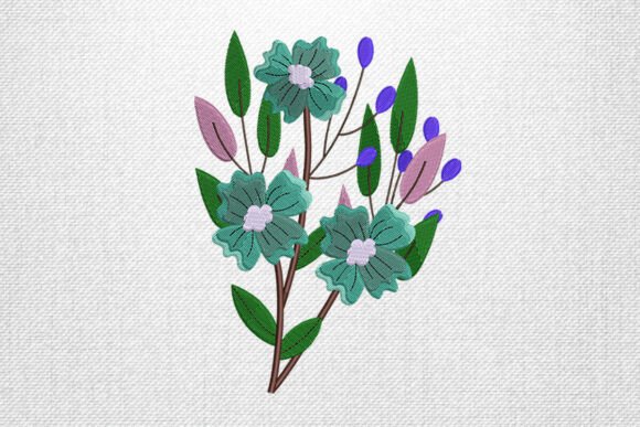 Charming Blue Floral Branch for Handmade Gifts