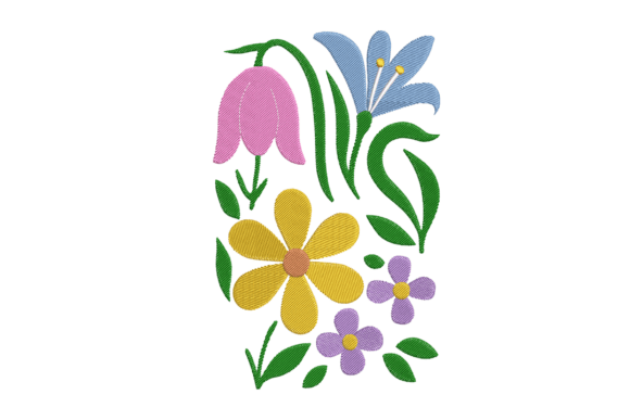 Charming Colorful Floral Motif for Premium Sweatshirts