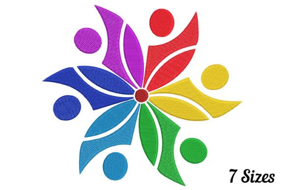 Charming Colorful Floral Round Mandala