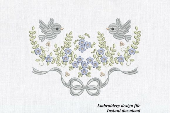 Charming Floral Bird Border for Elegant Projects