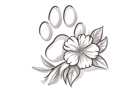 Charming Floral Paw Print for Unique Gifts