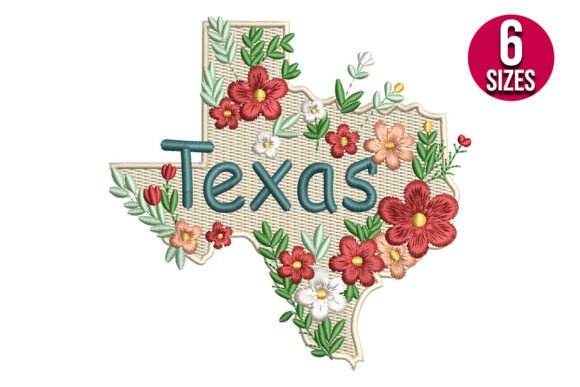 Charming Floral Texas Map for Business Use