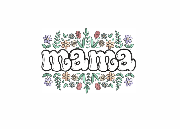 Charming Mama with Floral Border Design