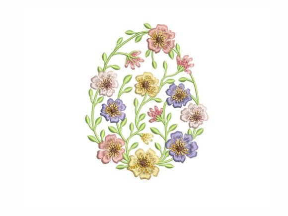 Elegant Floral Easter Egg for Spring Apparel