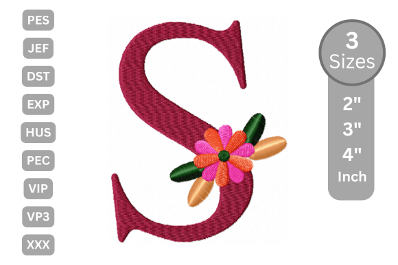 Floral Alphabet Letter - S: A Charming Addition