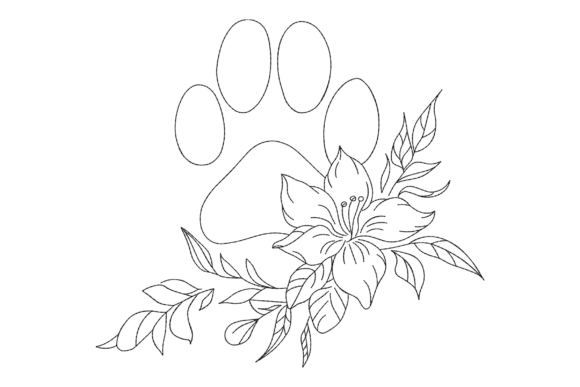 Floral Paw: A Charming Addition to Your Embroidery Collection