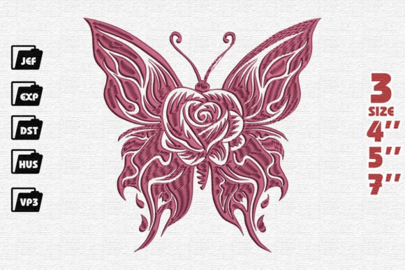 Rose Butterfly Embroidery: A Touch of Enchantment