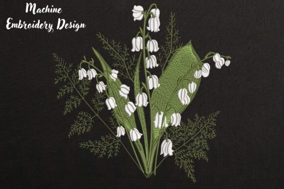 Spring Lily of the Valley Flowers Embroidery